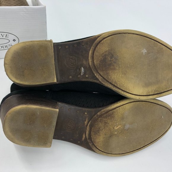 Lucky Brand Black Baley Perf Almond Booties 10 - Picture 5 of 5